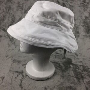 Scala Bucket Hat Women XS White Drawstring Sunhat Extra Small
